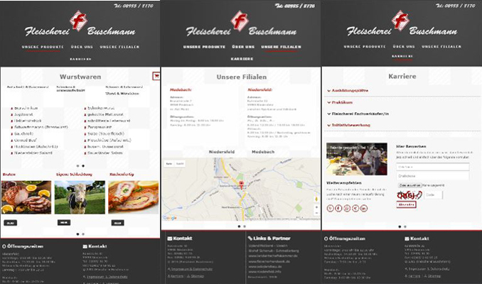 Fabian Schenk | Mediengestalter & Webentwickler-Fleischerei Webseite