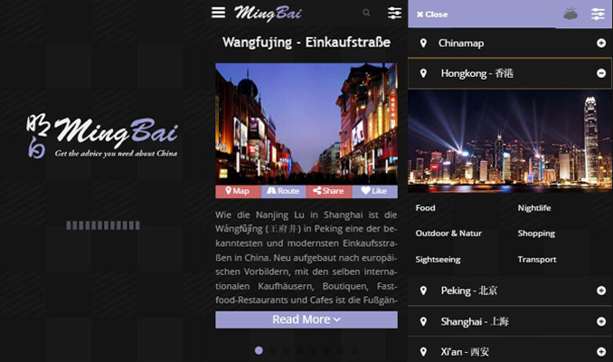 Fabian Schenk | Mediengestalter & Webentwickler-mingbai-travel App